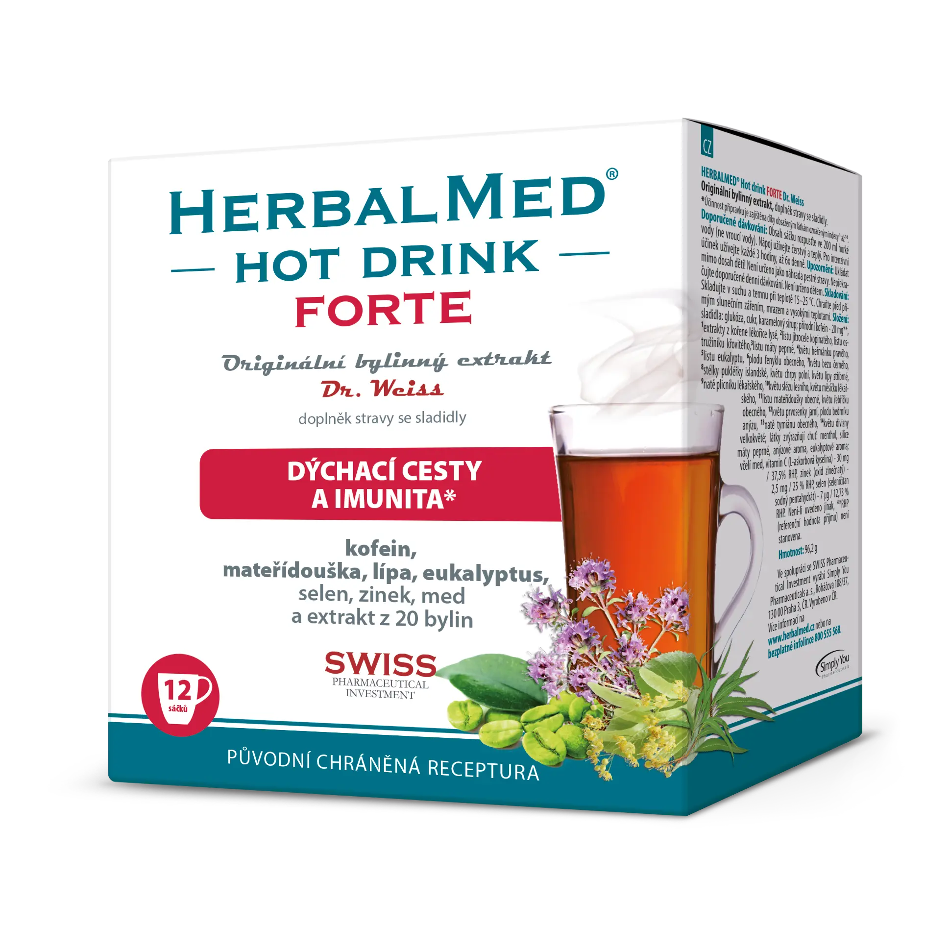 10301_HERBALMED HOTDRINK S KOFEINEM_DR.WEISS_12SACKU